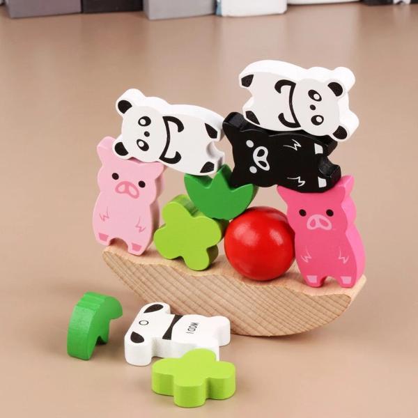 jouet bois panda