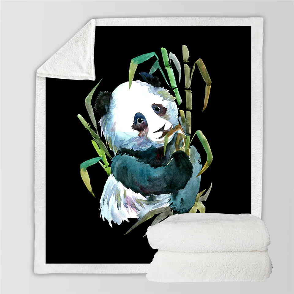 Plaid Panda Peinture Petit Panda