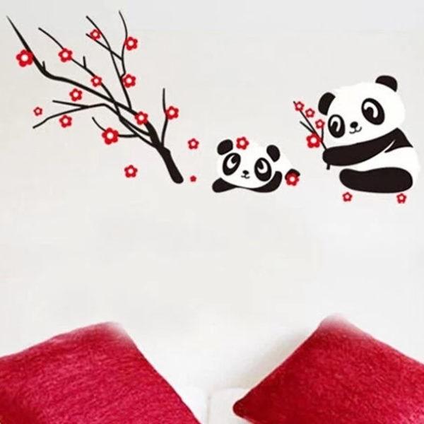 Stickers Muraux avec Panda Petit Panda