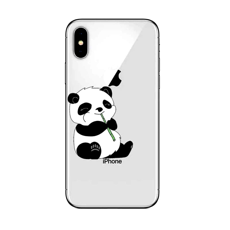 Coque iPhone 7 Plus Transparente Motif Panda Petit Panda