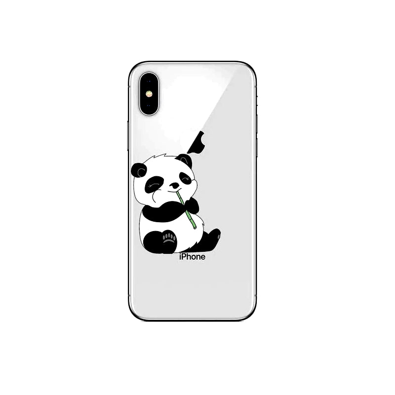 Coque iPhone 7 Plus Transparente Motif Panda Petit Panda