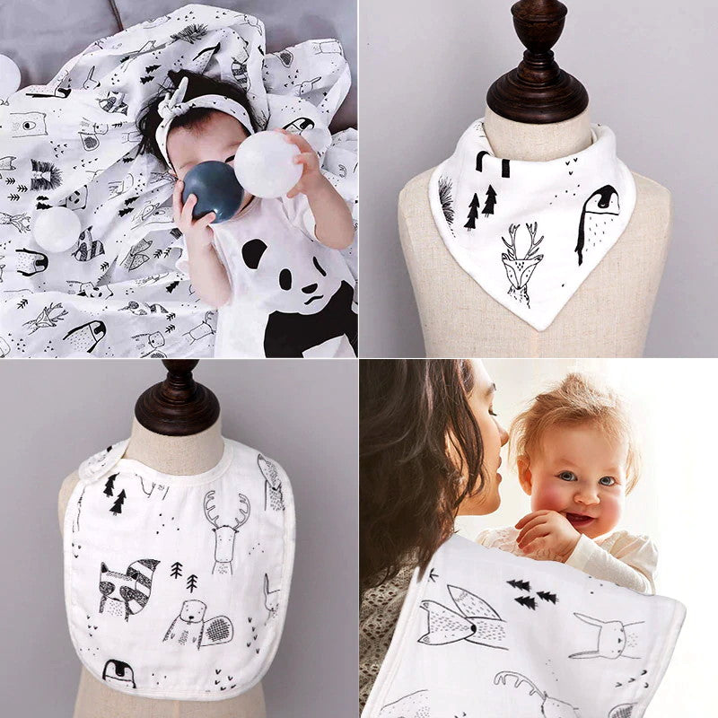 Ensemble Bavoirs Lange Bambou Petit Panda