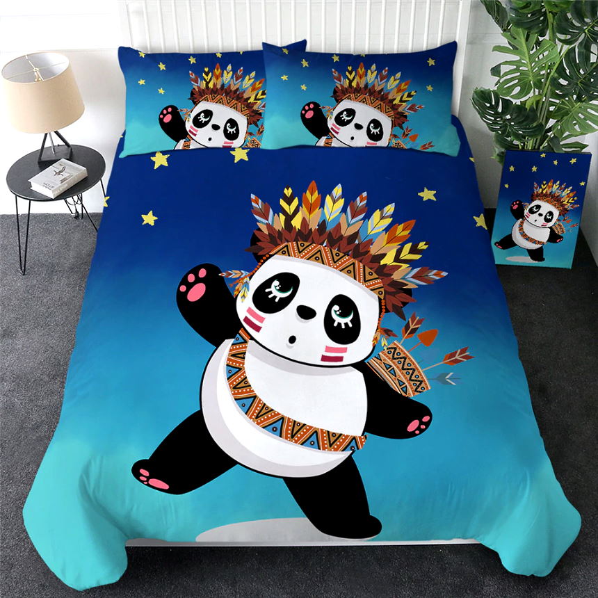 Housse de Couette Motif Panda Petit Panda