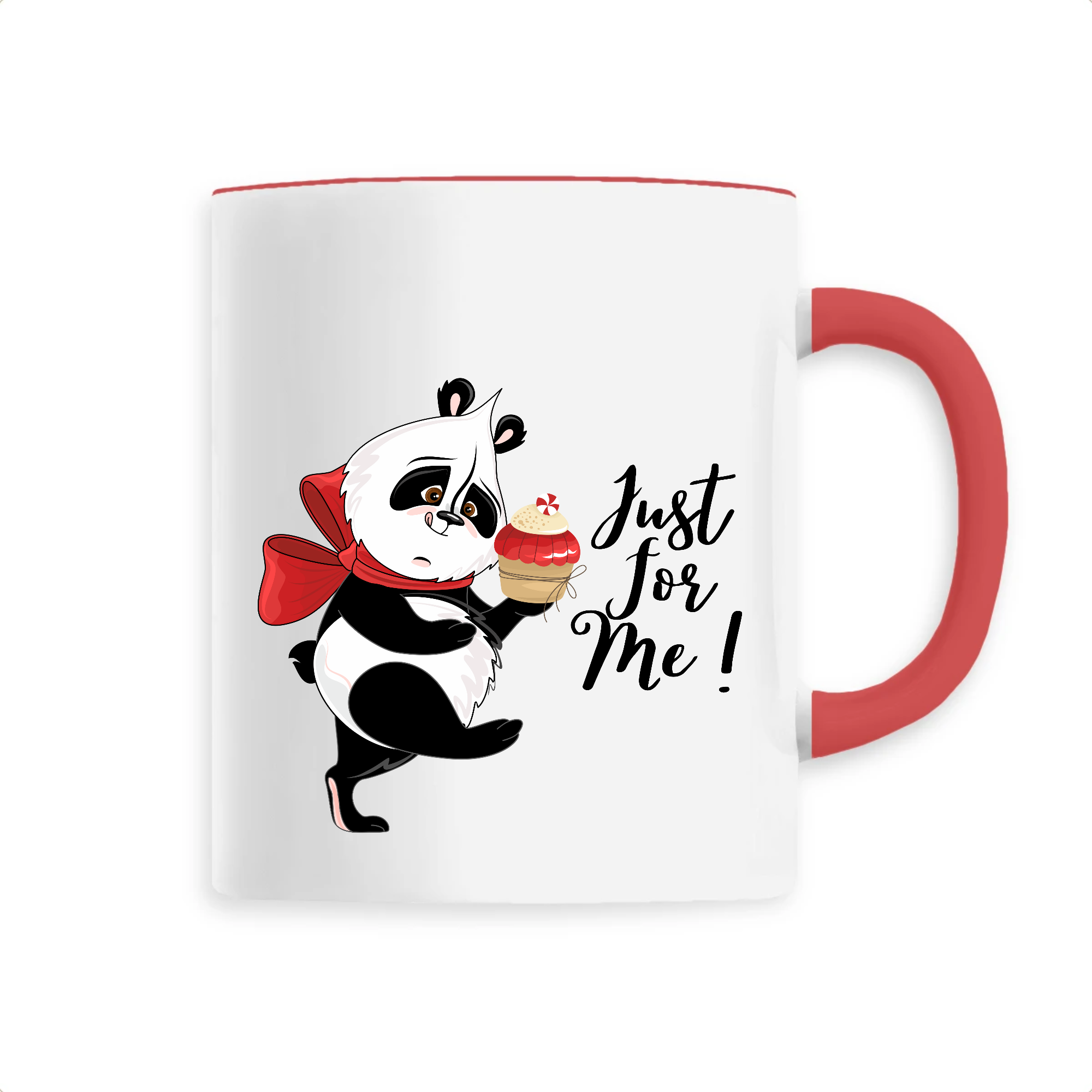 Mug Panda cadeau Noel 2021 Rouge
