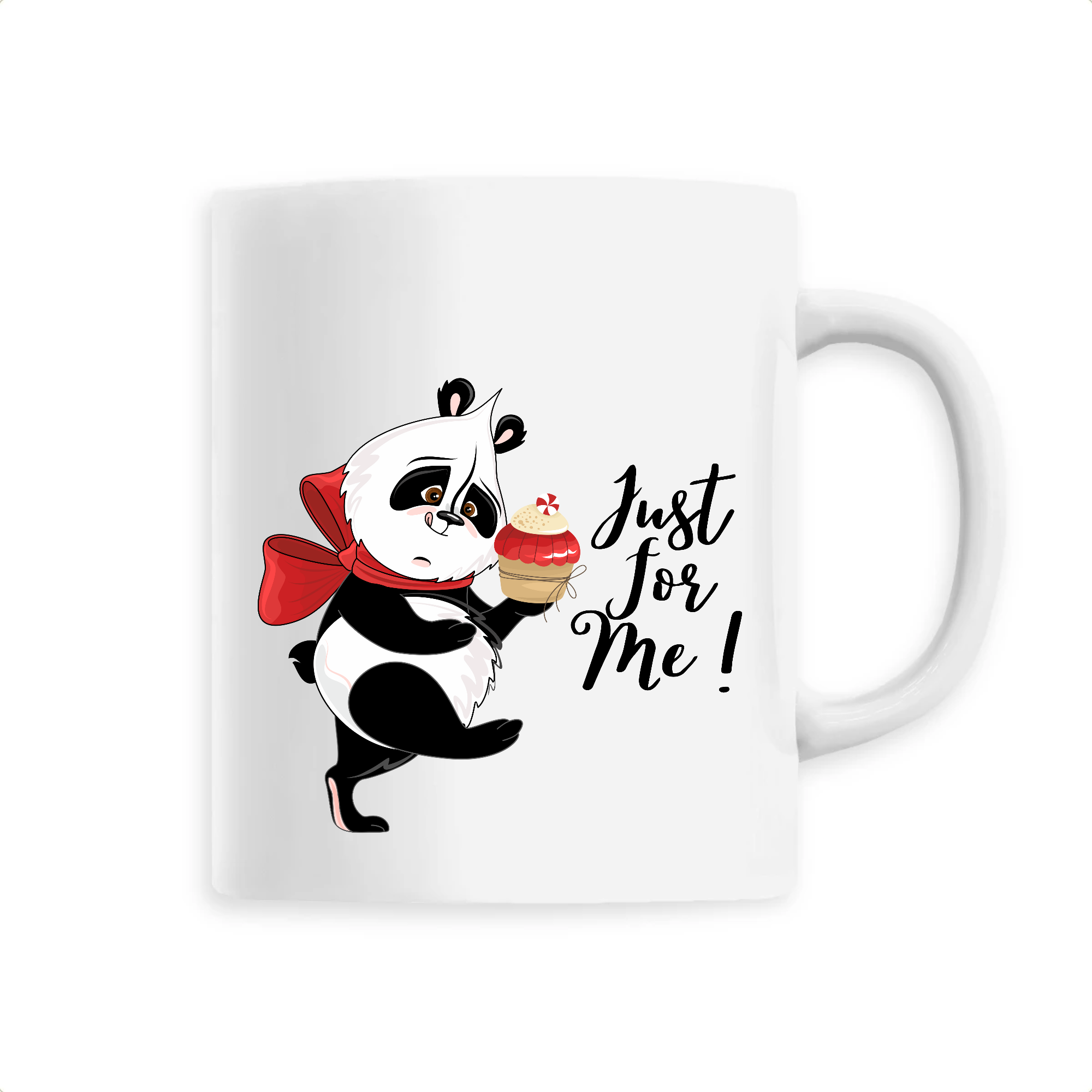 Mug Panda cadeau Noel 2021 Rouge