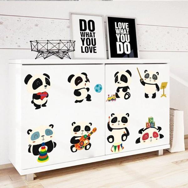 Petit Stickers Dessin de Panda pour Porte de Meuble Petit Panda