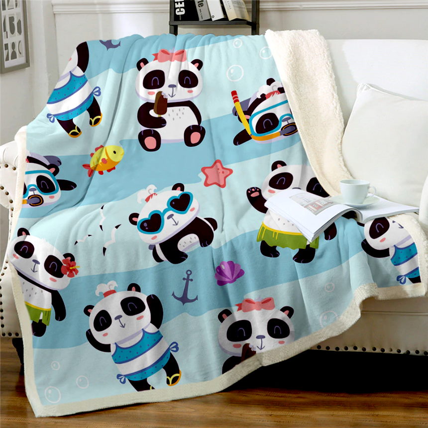 Plaid motif 'panda