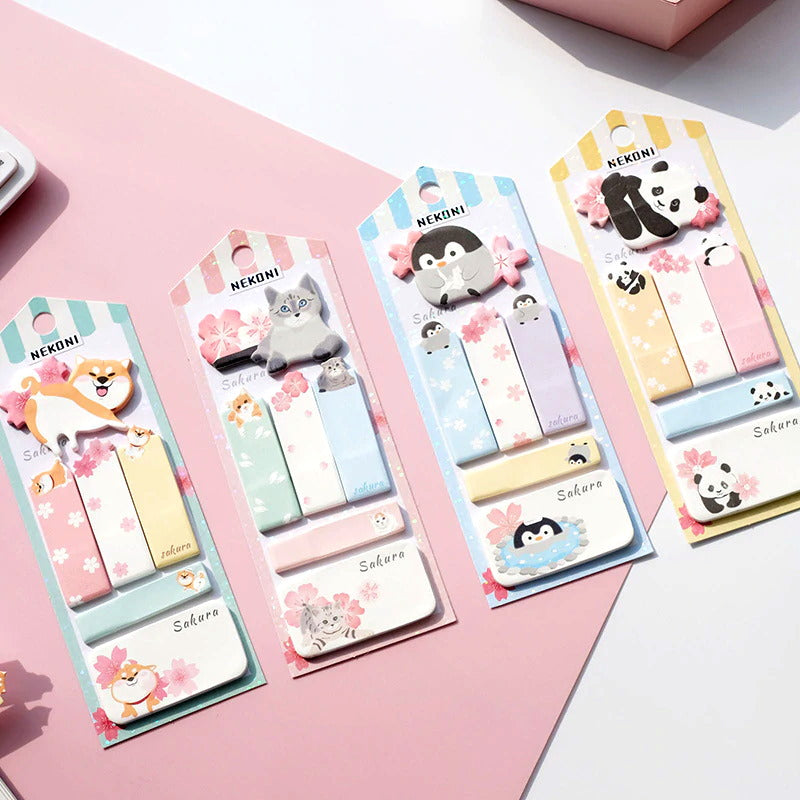 Fourniture Scolaire Kawaii  Petit Panda Étiqueté Post-it-Kawaii