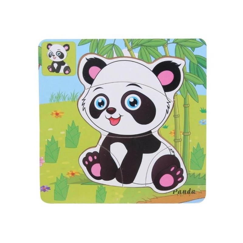 Puzzle Bois Panda Arbre Petit Panda