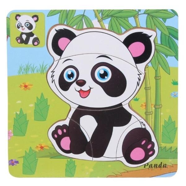 Puzzle Bois Panda Arbre Petit Panda