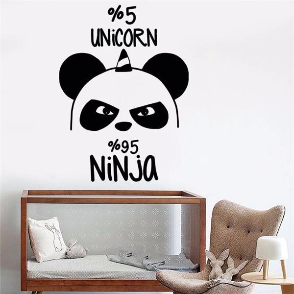 Sticker Muraux Panda Unicorn Ninja Petit Panda