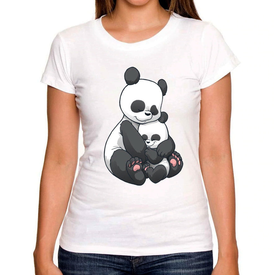 T-Shirt Panda Femme Câlin Petit Panda