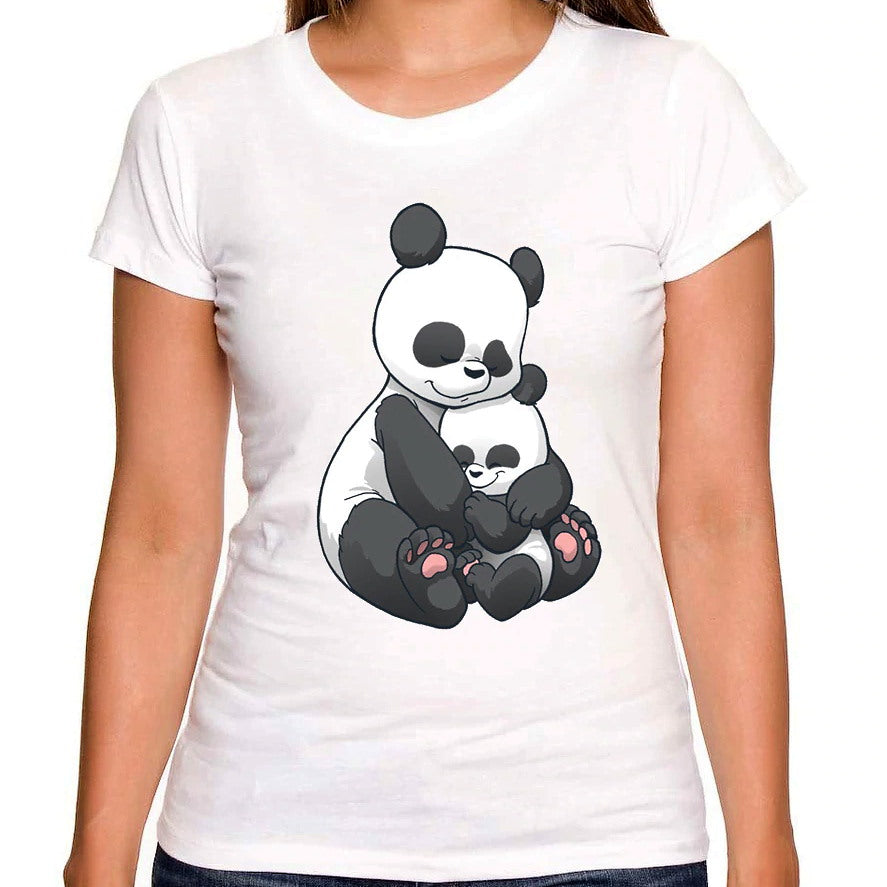 T-Shirt Panda Femme Câlin Petit Panda