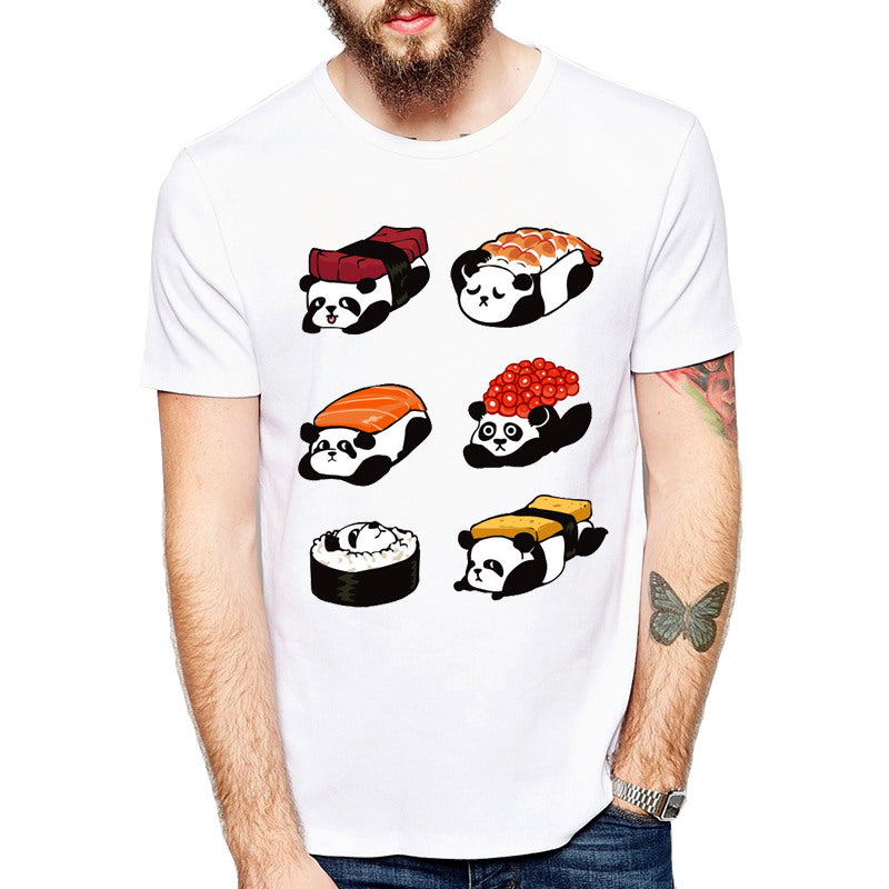 T Shirt Panda Homme Sushi Petit Panda