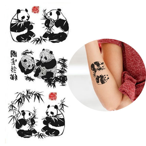 Tatouage Femme Panda<br> Tatouage Éphémère