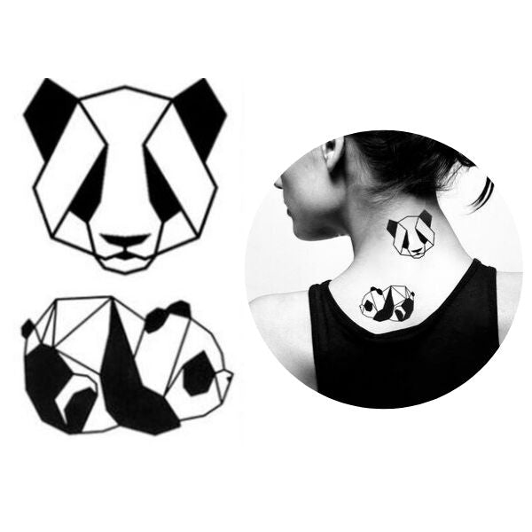Tatouage Panda Géométrique