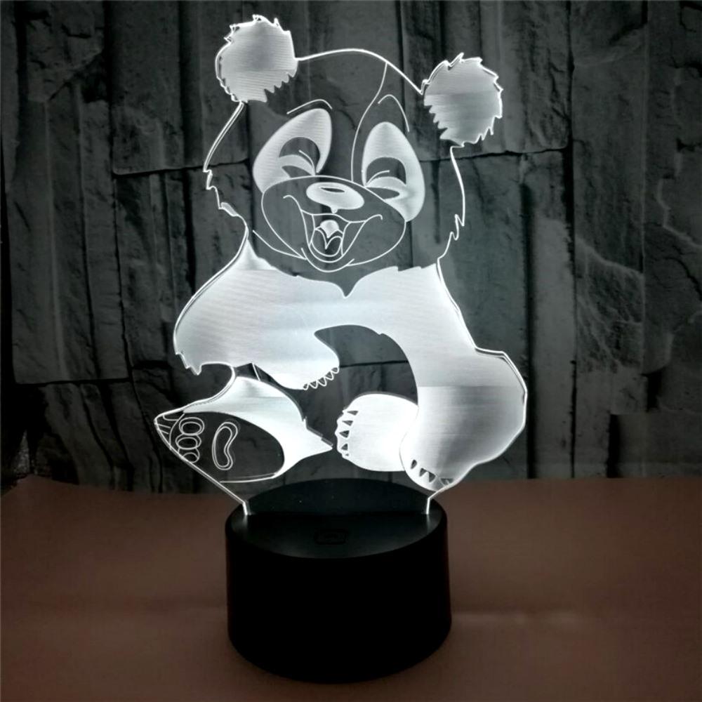 Veilleuse enfant LED PANDA en polypropylène blanc et noir - Keria et Laurie  Lumière