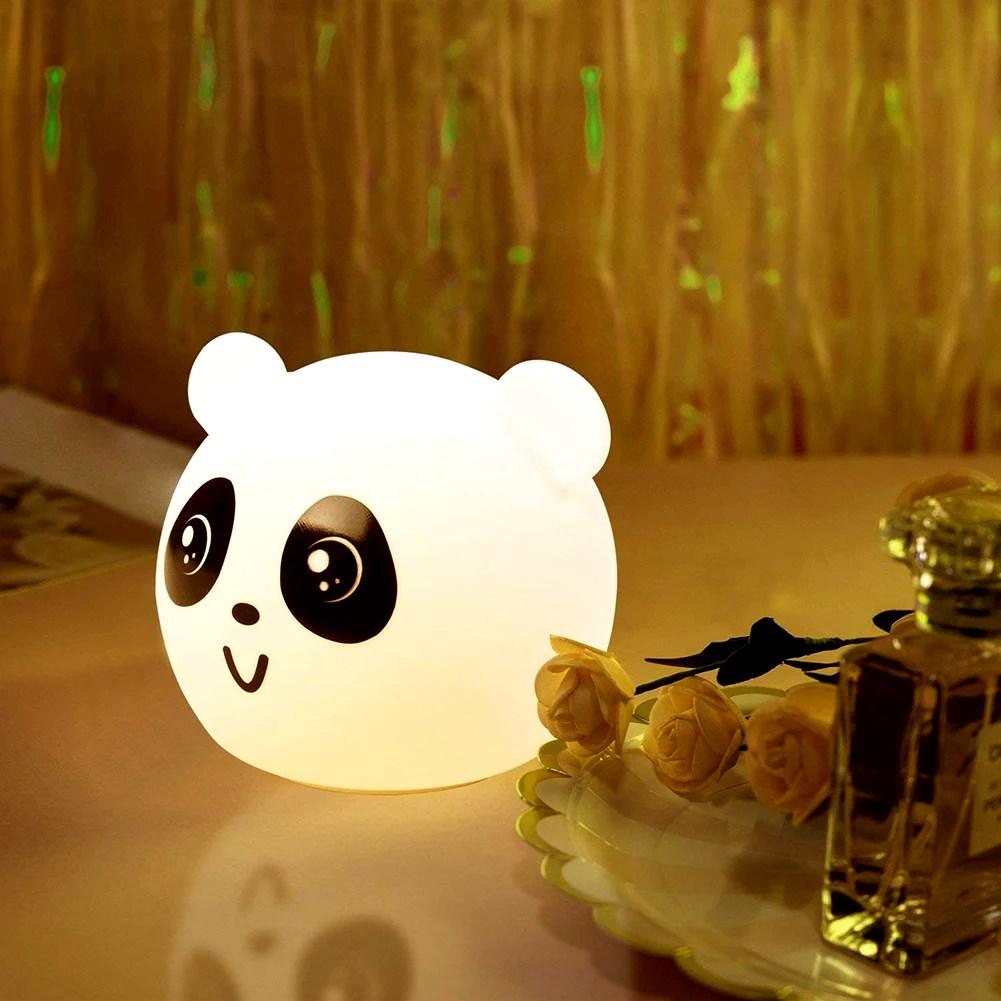 Guirlande lumineuse enfant à têtes de panda • Veilleuse